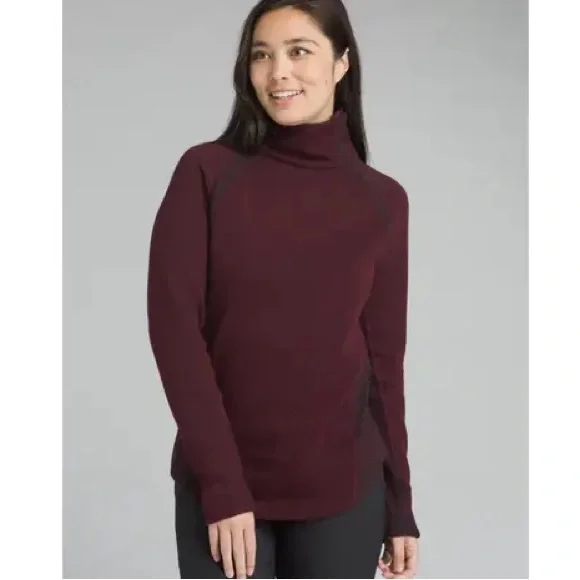 prAna Brandie Sweater - Women's, Mulled Wine Heather wool - Picture 1 of 4